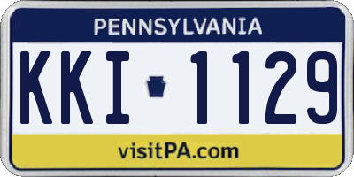 PA license plate KKI1129