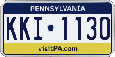 PA license plate KKI1130