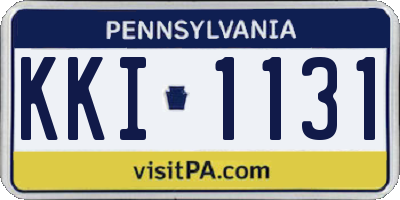 PA license plate KKI1131