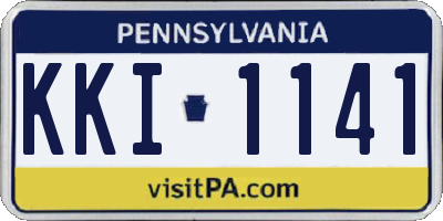 PA license plate KKI1141