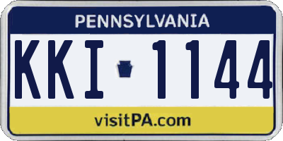 PA license plate KKI1144