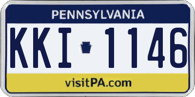 PA license plate KKI1146