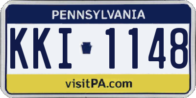 PA license plate KKI1148