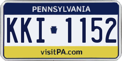 PA license plate KKI1152