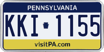 PA license plate KKI1155