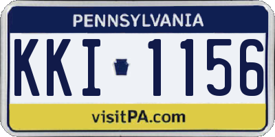 PA license plate KKI1156