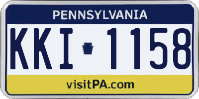 PA license plate KKI1158