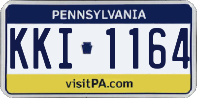 PA license plate KKI1164