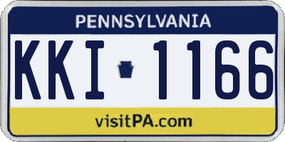 PA license plate KKI1166