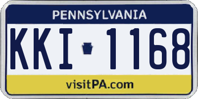 PA license plate KKI1168