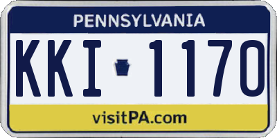 PA license plate KKI1170