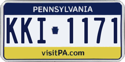 PA license plate KKI1171