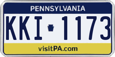 PA license plate KKI1173