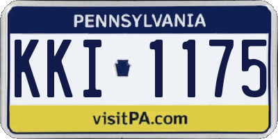 PA license plate KKI1175