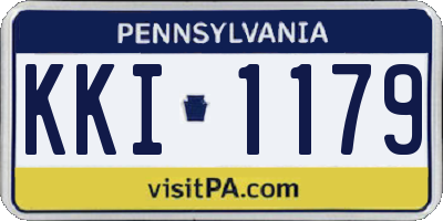 PA license plate KKI1179