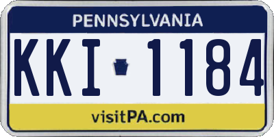 PA license plate KKI1184