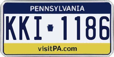 PA license plate KKI1186