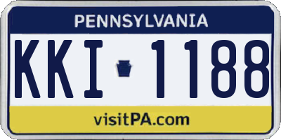 PA license plate KKI1188
