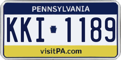 PA license plate KKI1189
