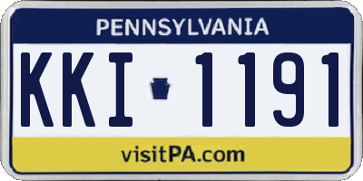 PA license plate KKI1191