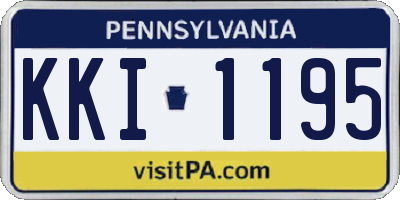 PA license plate KKI1195