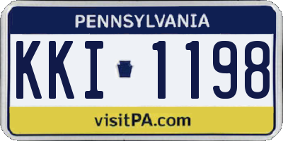 PA license plate KKI1198