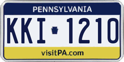 PA license plate KKI1210