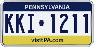 PA license plate KKI1211