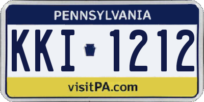 PA license plate KKI1212