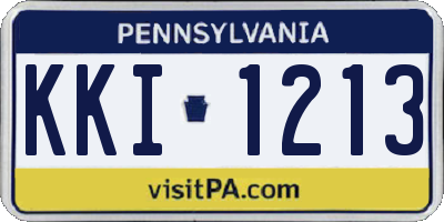 PA license plate KKI1213