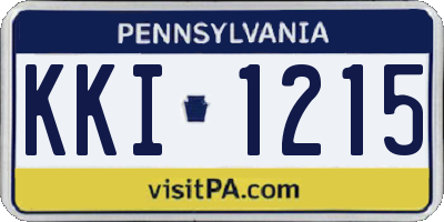 PA license plate KKI1215
