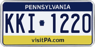 PA license plate KKI1220