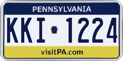 PA license plate KKI1224