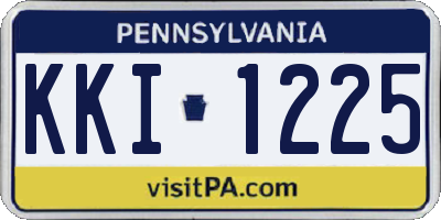 PA license plate KKI1225