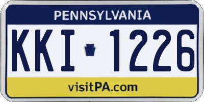 PA license plate KKI1226