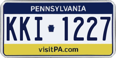 PA license plate KKI1227