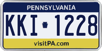 PA license plate KKI1228