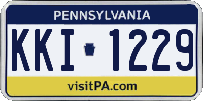 PA license plate KKI1229