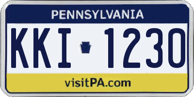 PA license plate KKI1230