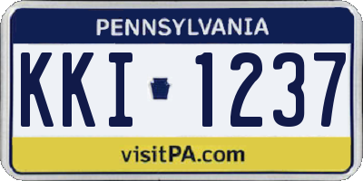 PA license plate KKI1237