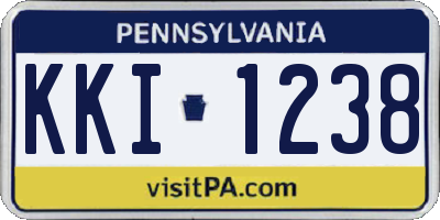 PA license plate KKI1238