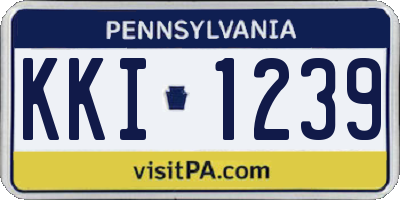 PA license plate KKI1239