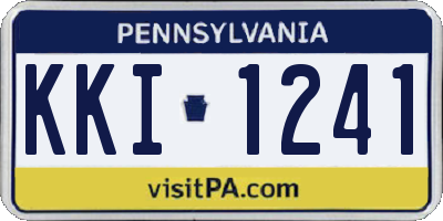 PA license plate KKI1241