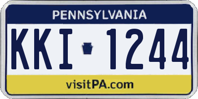 PA license plate KKI1244