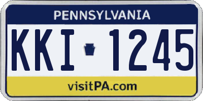 PA license plate KKI1245