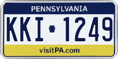 PA license plate KKI1249