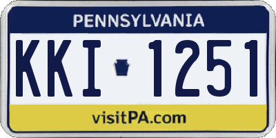 PA license plate KKI1251