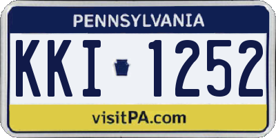 PA license plate KKI1252