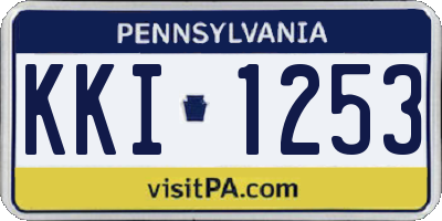 PA license plate KKI1253