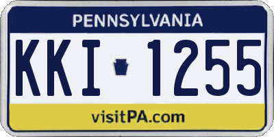 PA license plate KKI1255